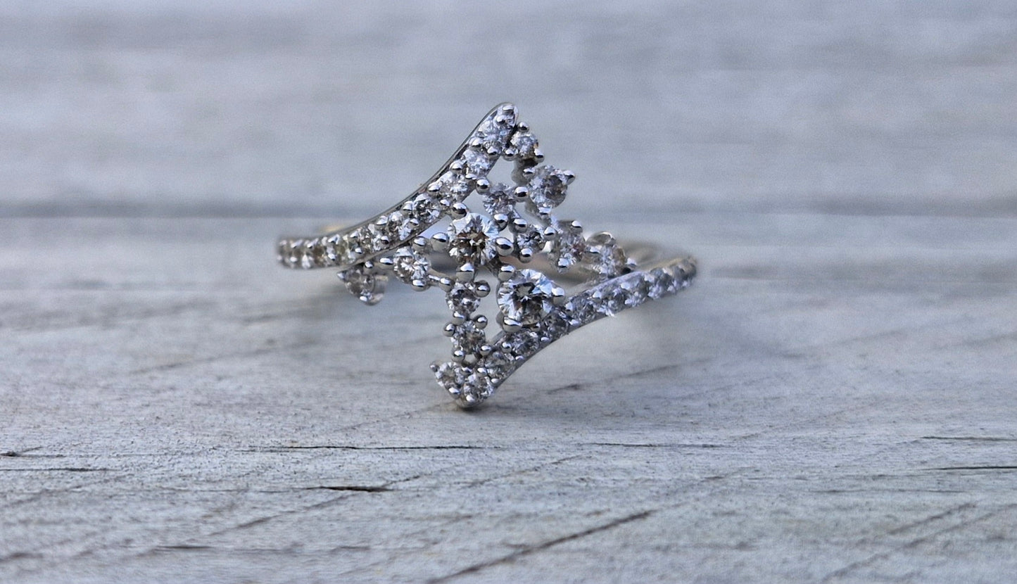 0.50ct Diamond Ring, 10ct White Gold from Michael Hill Jewellers - Size L 1/2