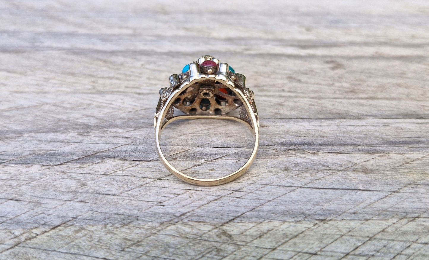 10ct Gold Vintage Thai Harem Ring - Size O 1/2