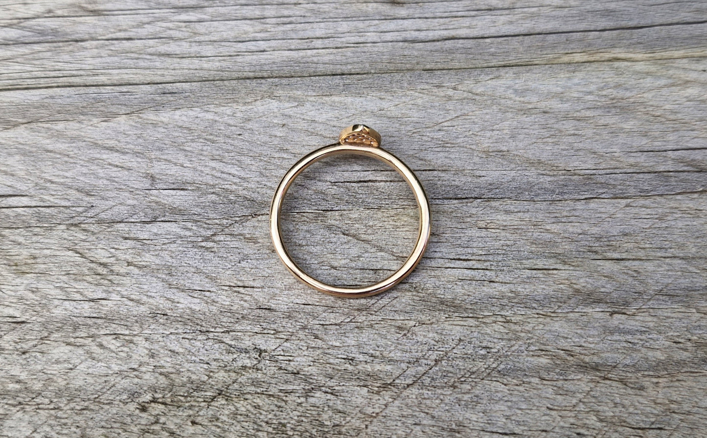 9ct Gold Diamond Ring & Earrings Gift Set, Teardrop Shape - Size N 1/2