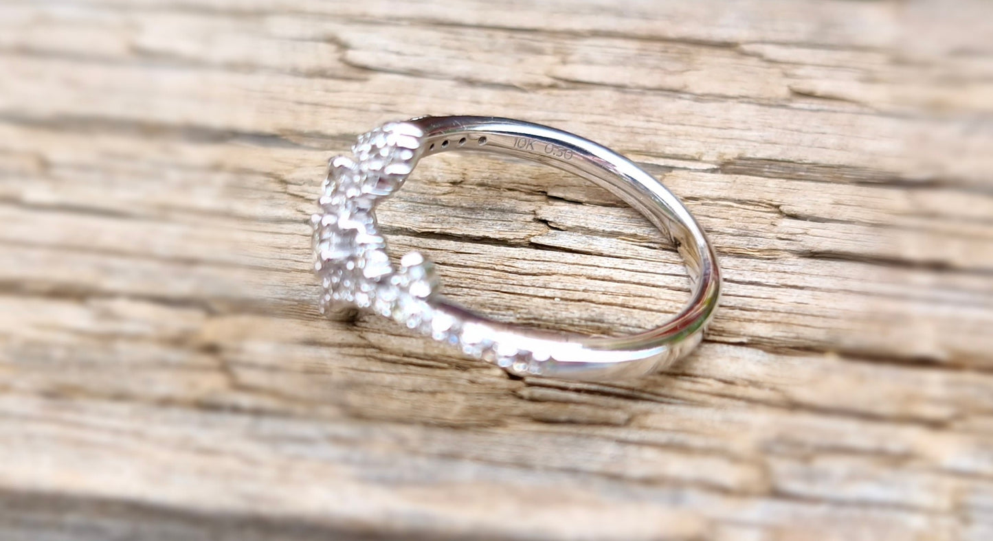 0.50ct Diamond Ring, 10ct White Gold from Michael Hill Jewellers - Size L 1/2
