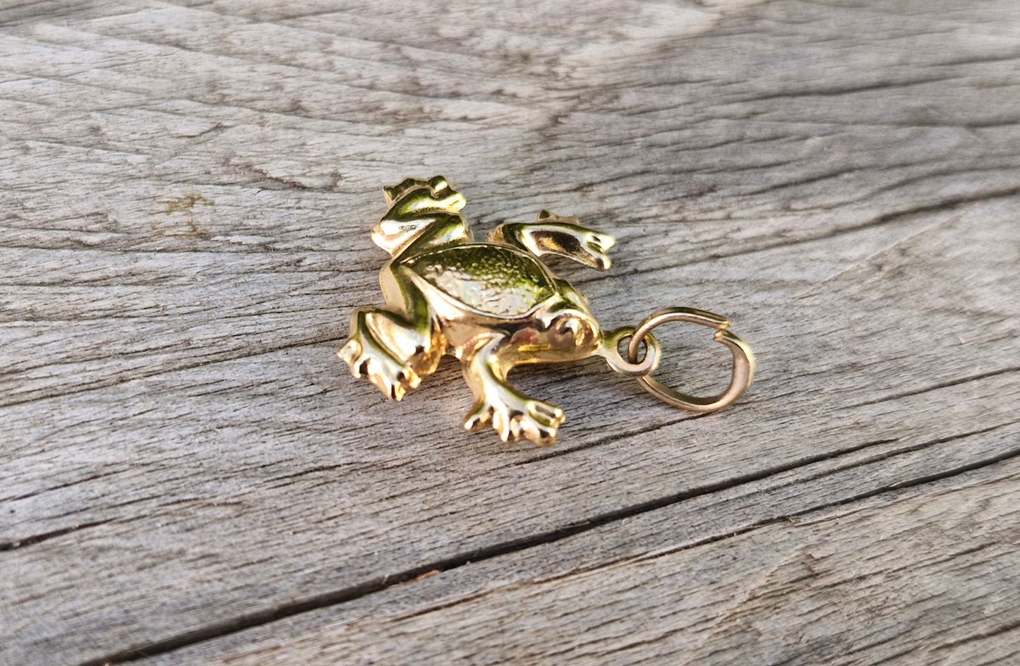 9ct Yellow Gold Frog Pendant