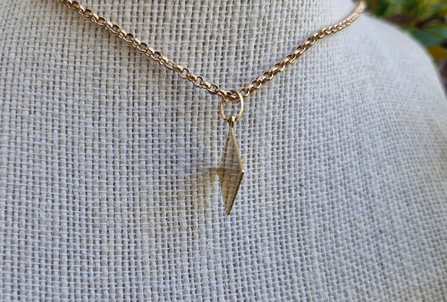Modern 9ct Gold Square Pendant - Ready for Engraving *Priced at Scrap*