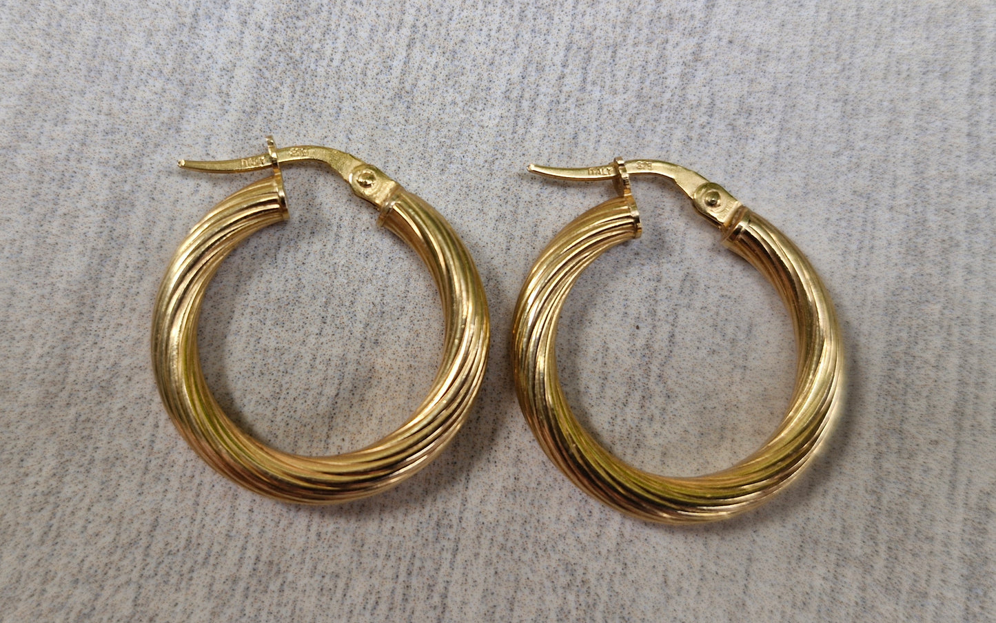 9ct Yellow Gold Creole Hoop Earrings