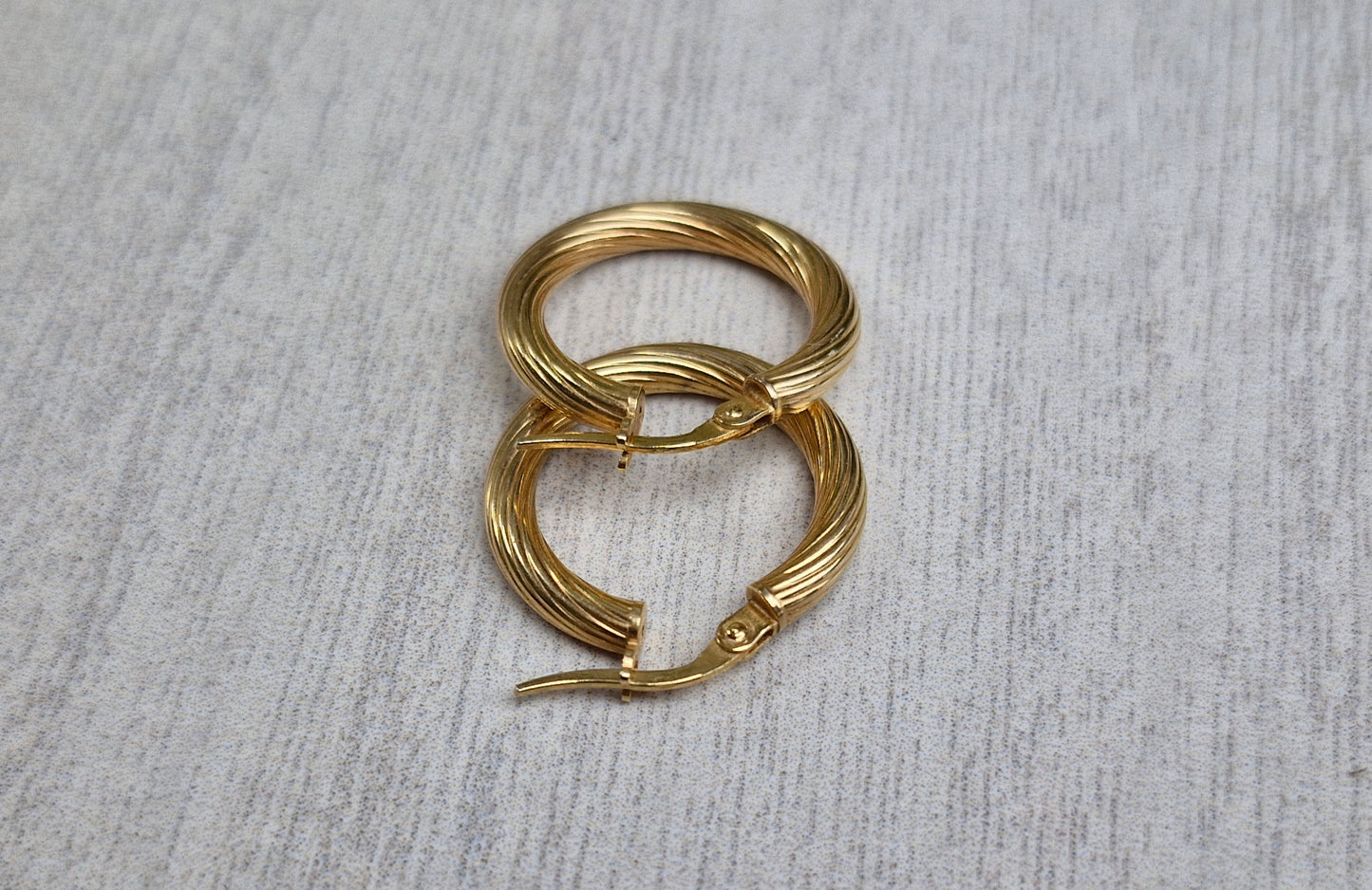 9ct Yellow Gold Creole Hoop Earrings