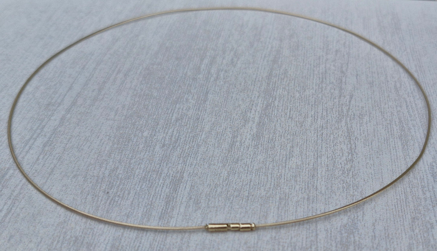 9ct Yellow Gold, Fine Cable Chain, Necklace Choker