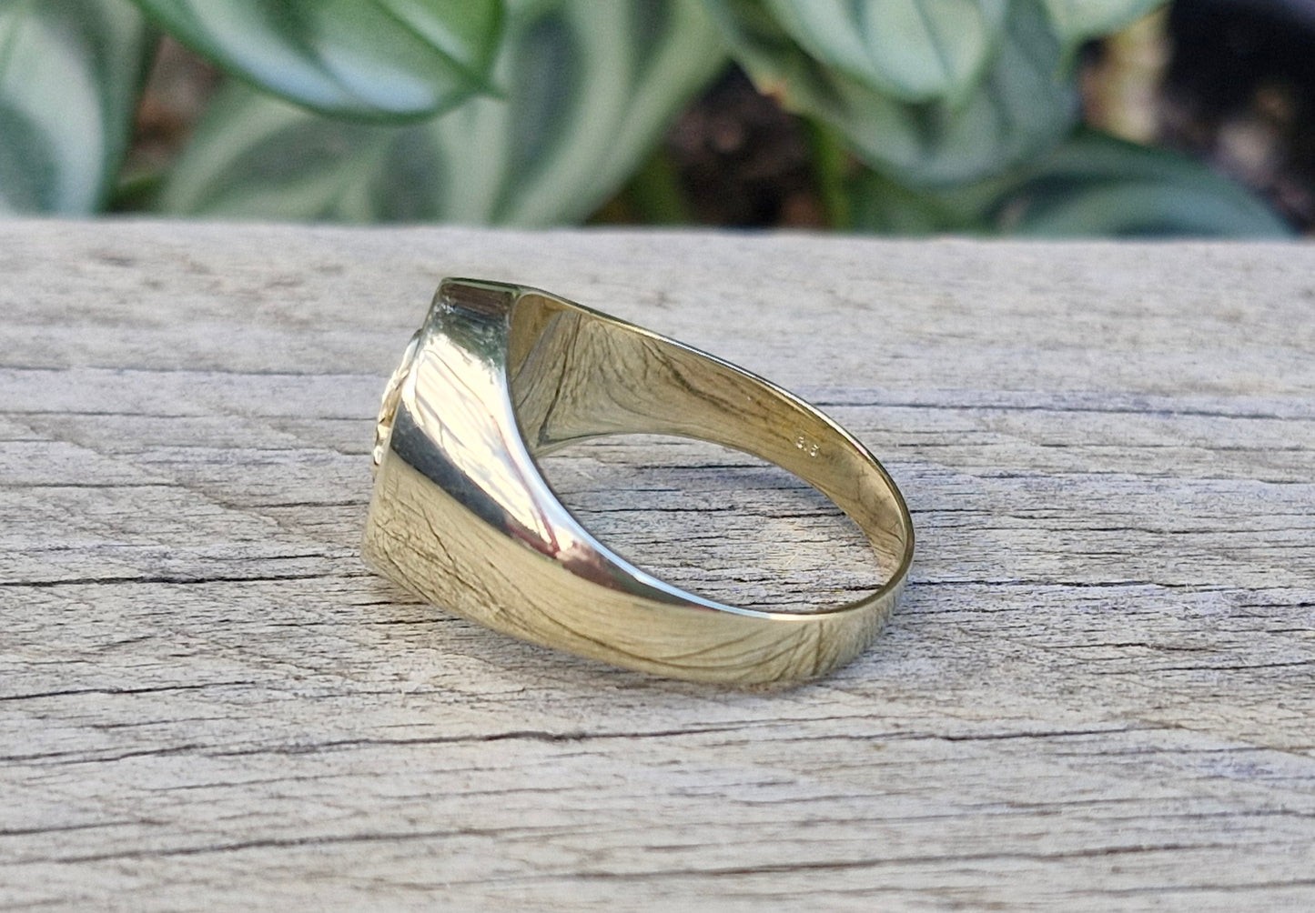 9ct Gold Eagle Ring Featuring an Onyx - Size W