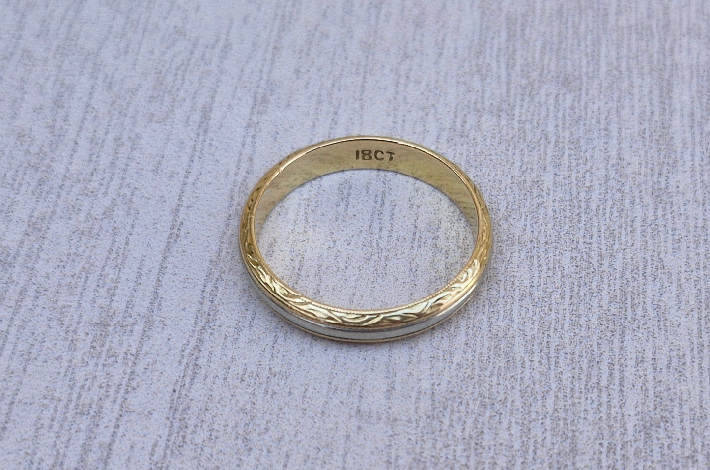 18ct Two-tone Gold Eternity Band - Size O *Scrap Price*