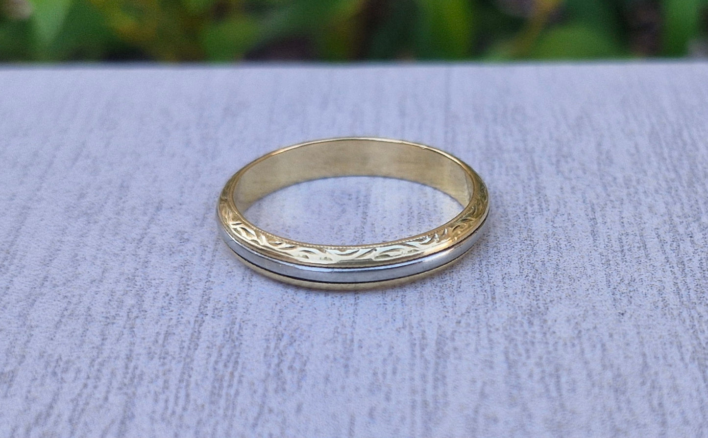 18ct Two-tone Gold Eternity Band - Size O *Scrap Price*