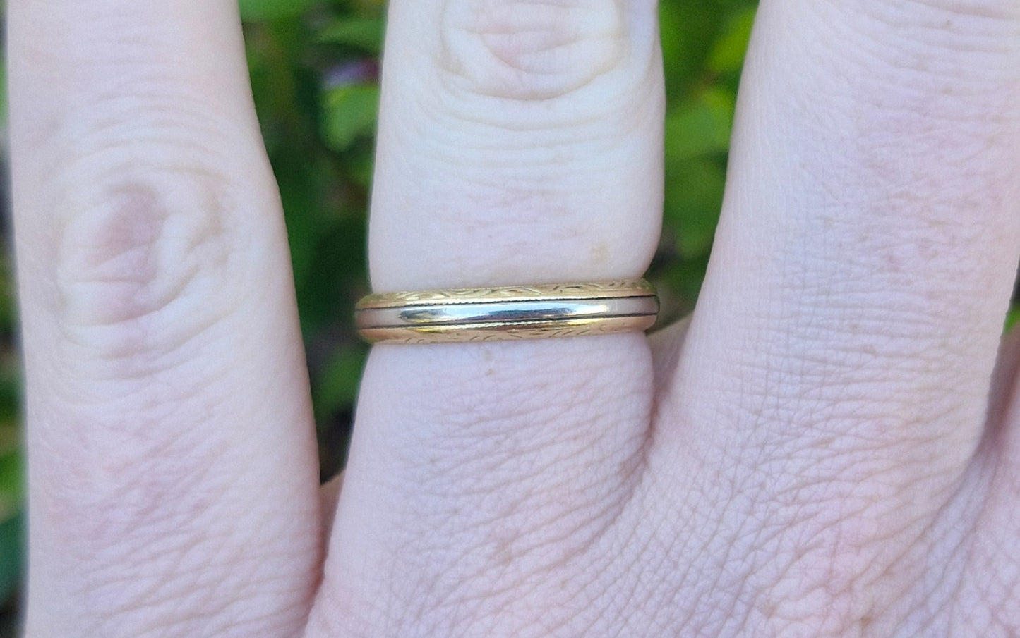 18ct Two-tone Gold Eternity Band - Size O *Scrap Price*