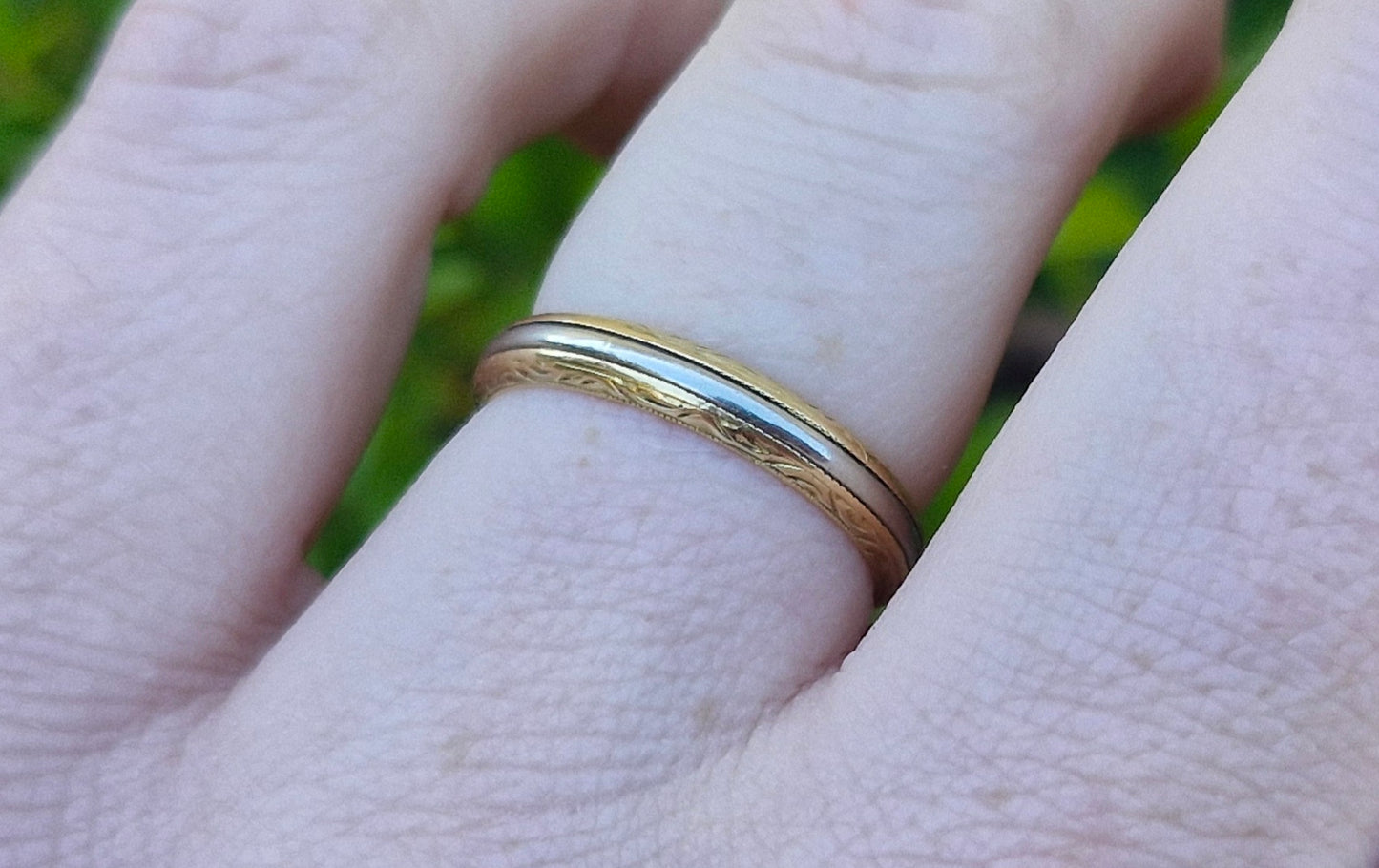 18ct Two-tone Gold Eternity Band - Size O *Scrap Price*