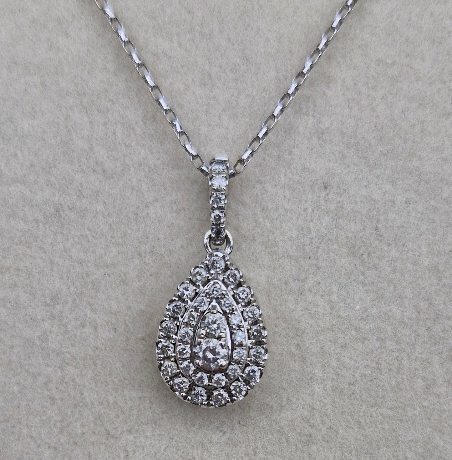10ct White Gold Diamond Necklace - 50cms - Michael Hill Jewellers