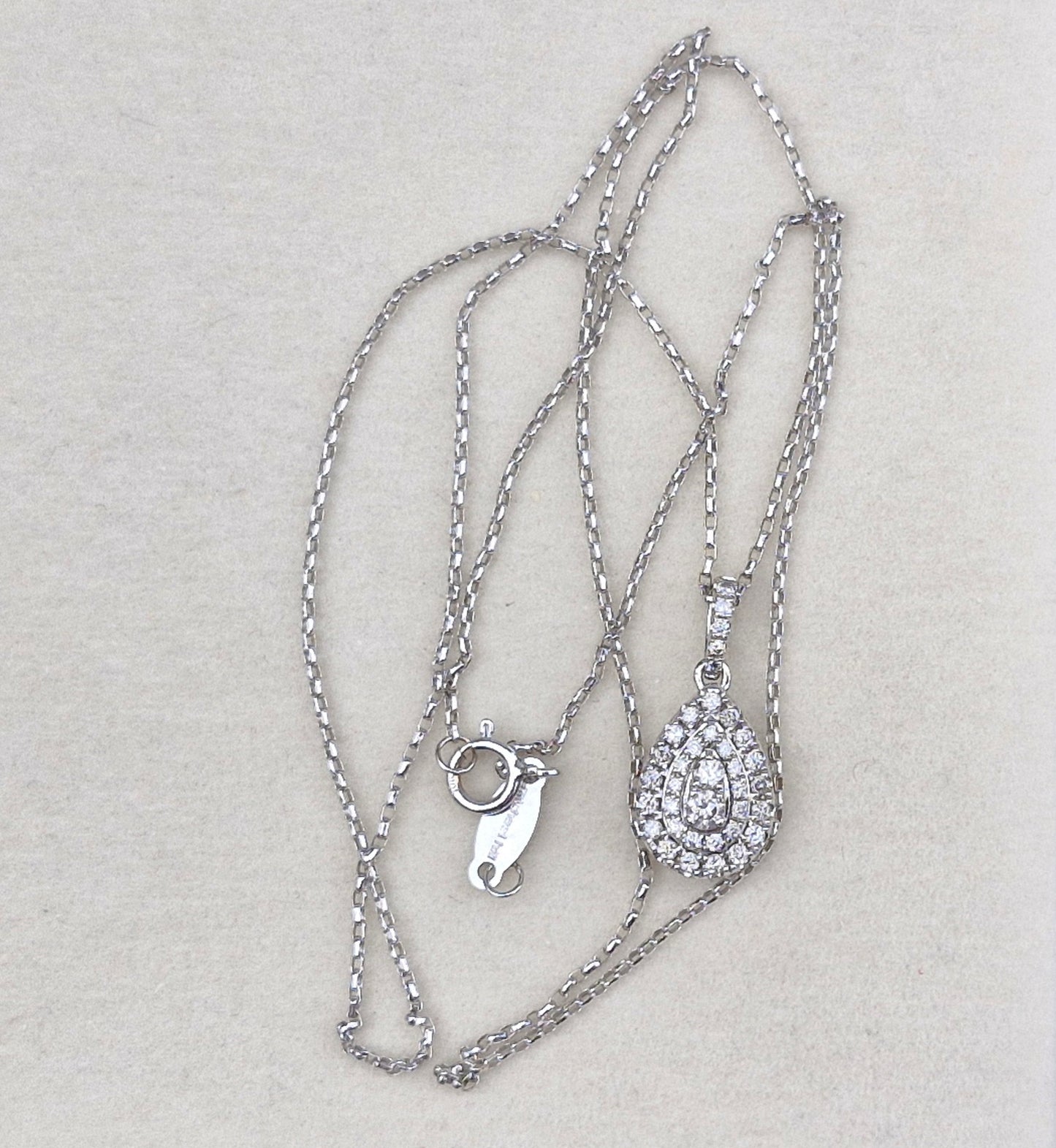 10ct White Gold Diamond Necklace - 50cms - Michael Hill Jewellers