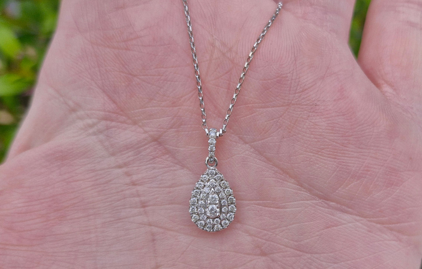 10ct White Gold Diamond Necklace - 50cms - Michael Hill Jewellers