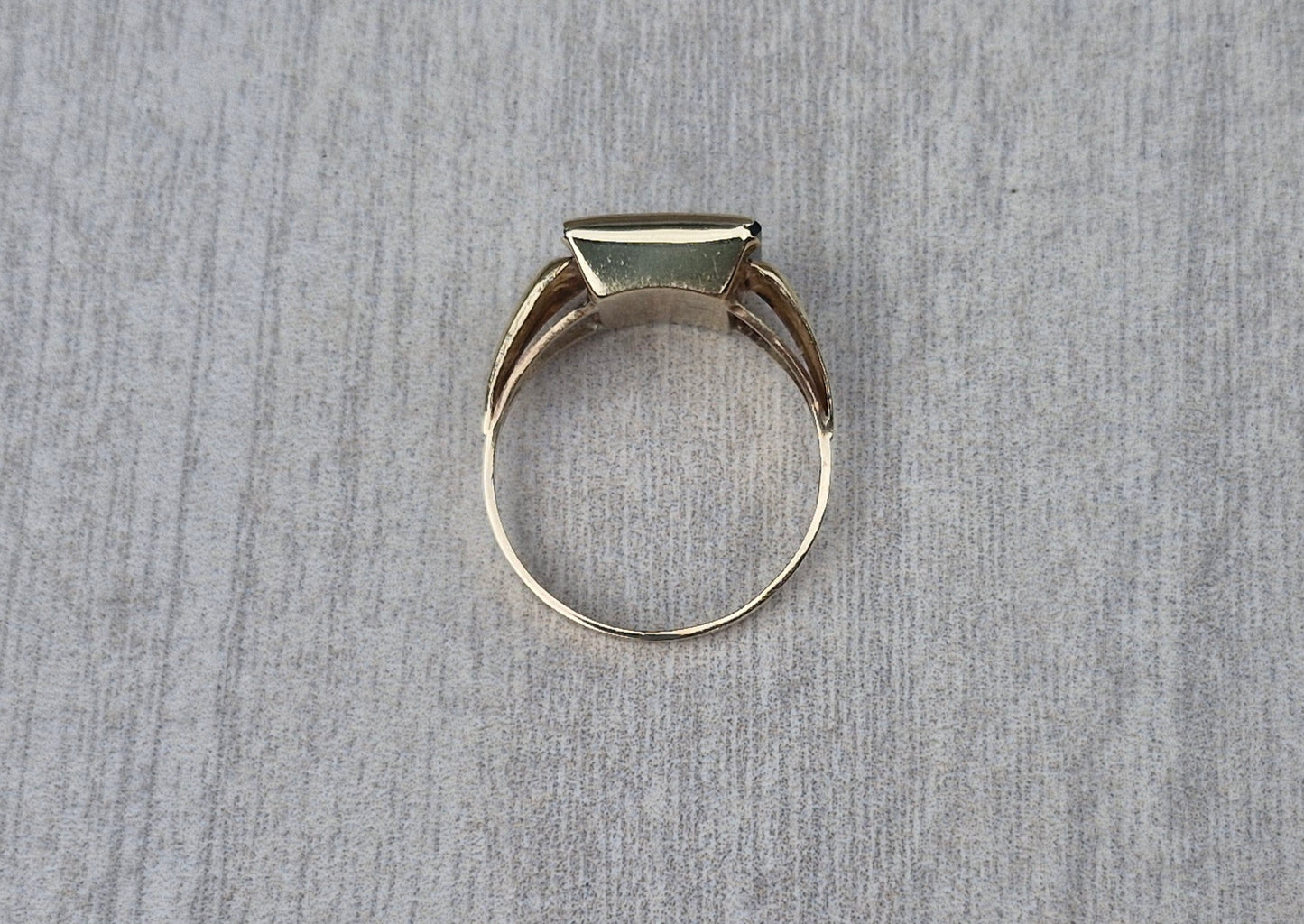 9ct Gold Vintage Men's Onyx Ring - Size V