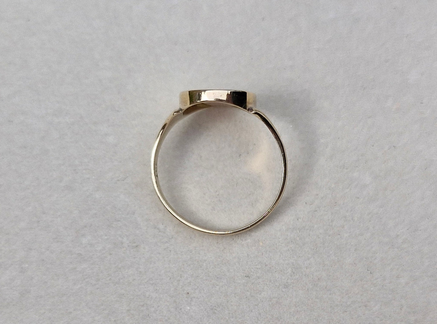 9ct Gold Rare Secret Flip Enamel Freemason Ring - Size S