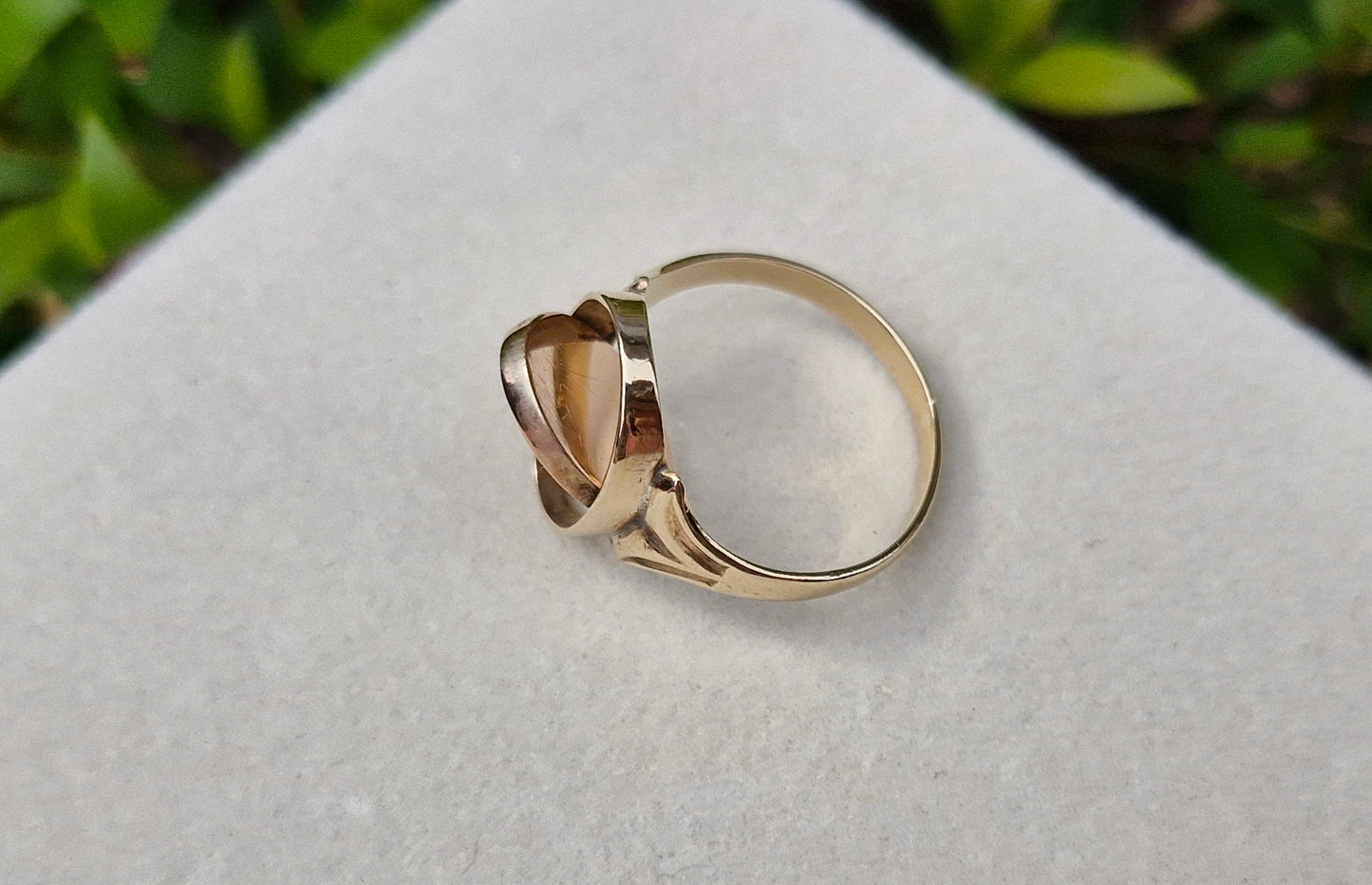 9ct Gold Rare Secret Flip Enamel Freemason Ring - Size S