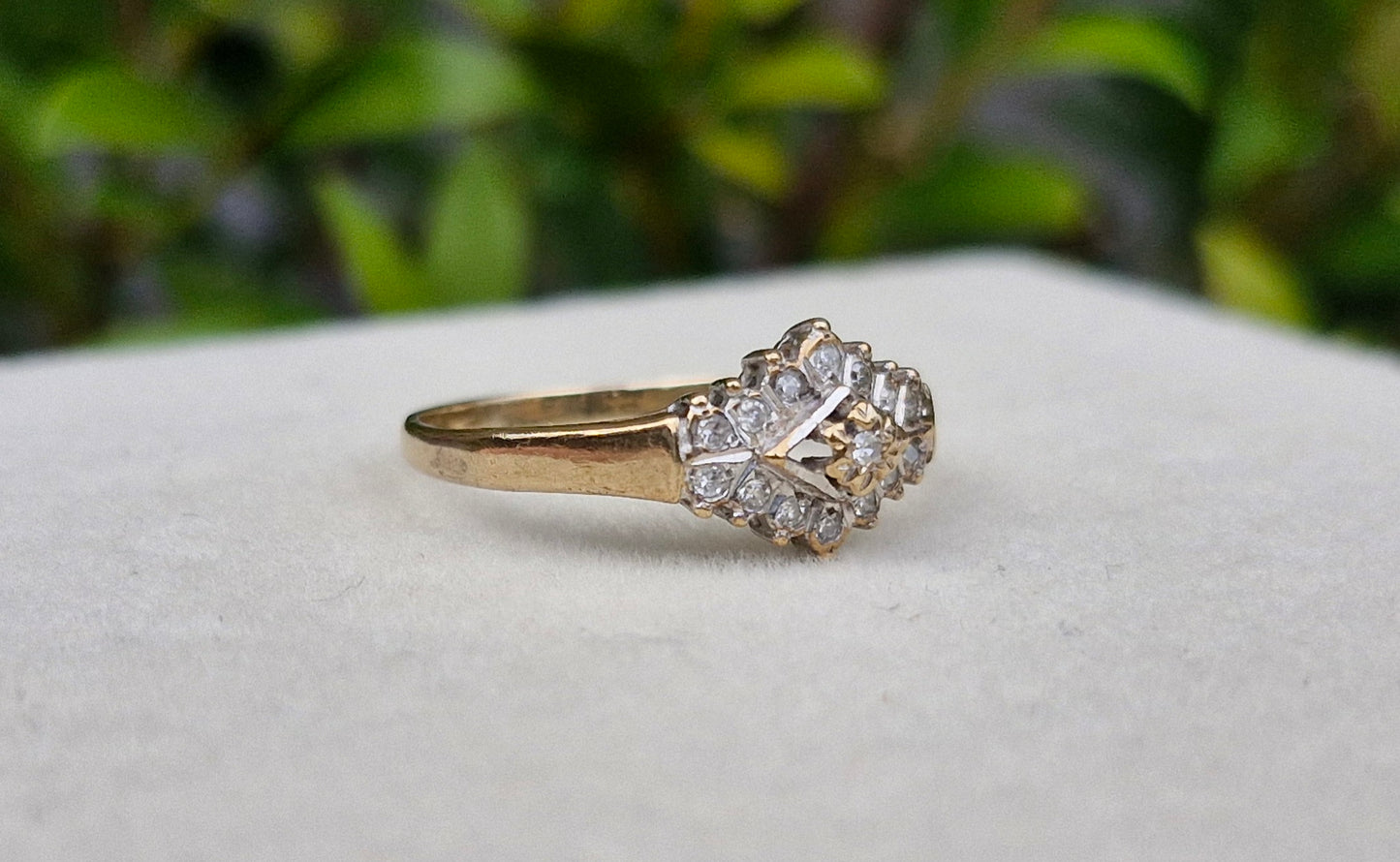 9ct Gold Diamond Ring - Size O *Scrap Price*