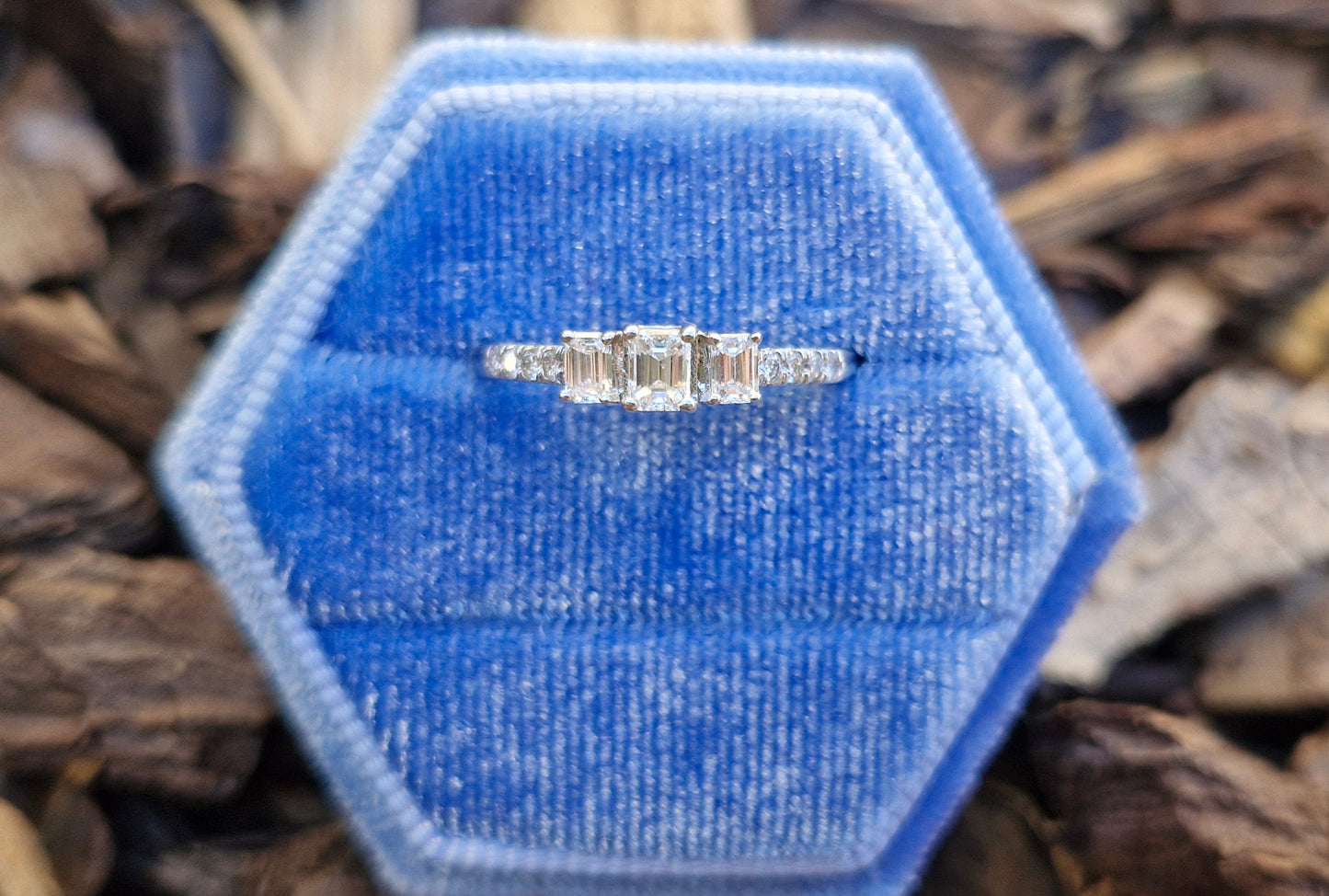 0.50ct Trilogy Diamond Ring in 10ct White Gold - Size P