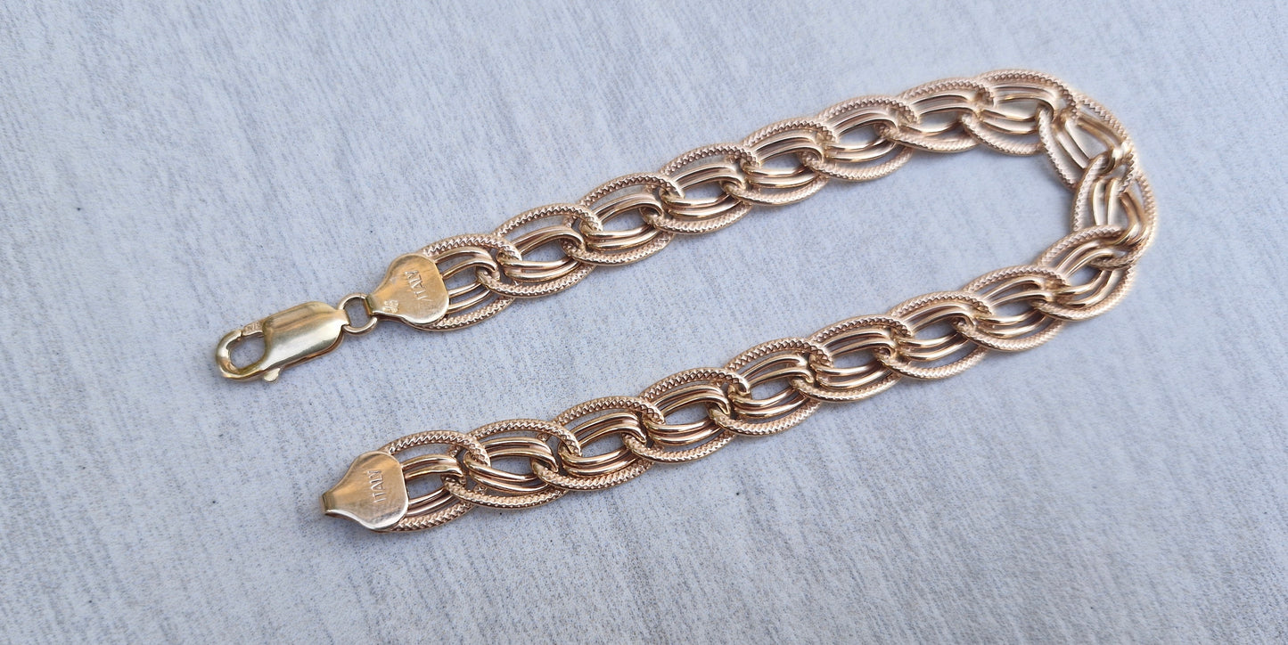 9ct Rose Gold Fancy Link Bracelet