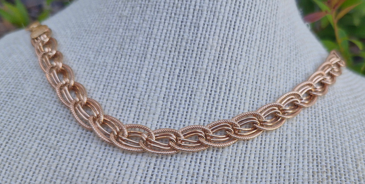 9ct Rose Gold Fancy Link Bracelet