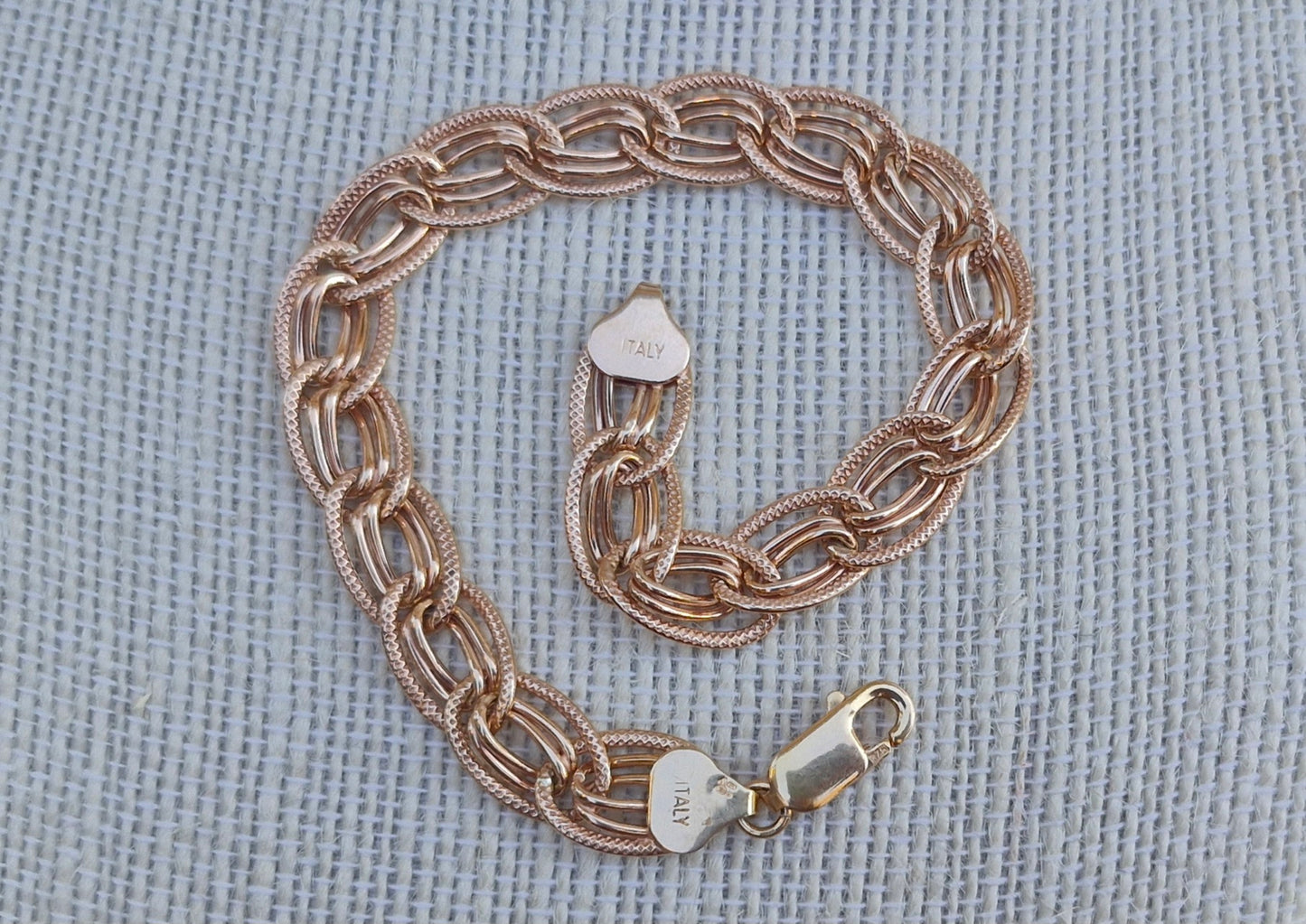 9ct Rose Gold Fancy Link Bracelet