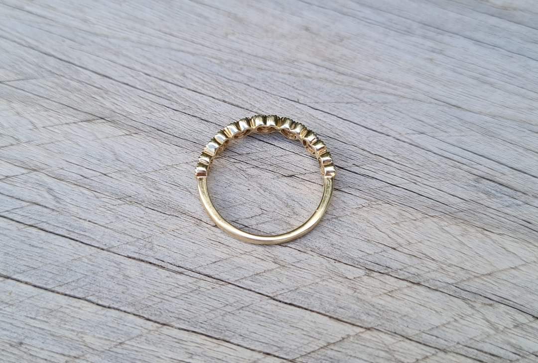 Half Hoop Eternity Ring, 9ct Gold 0.20ct Luminesce Diamonds, $799 RRP - Size K 1/2