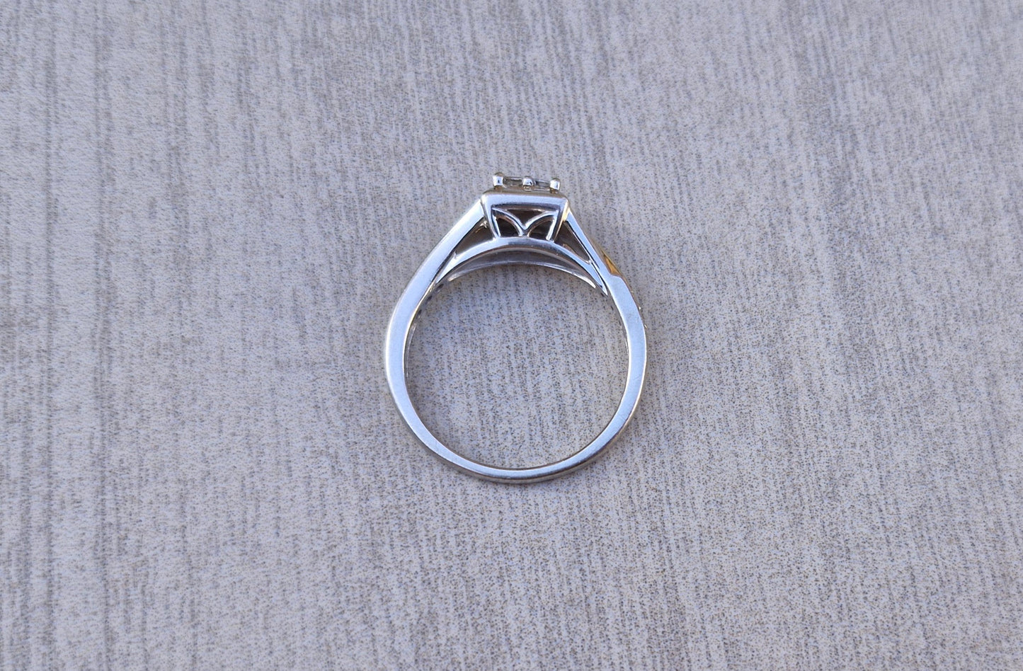 10ct White Gold Ring with 0.33cts Diamonds, Michael Hill Jewellers  - Size O 1/2