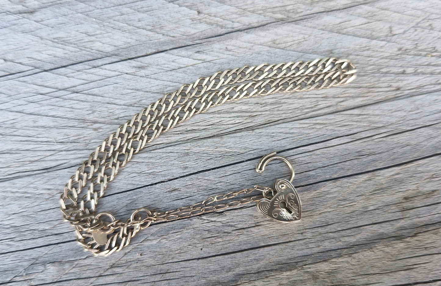 Double Curb Vintage 9ct Gold Bracelet