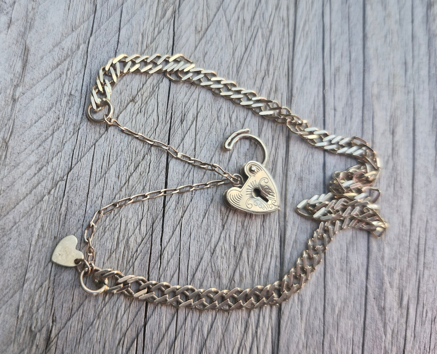 Double Curb Vintage 9ct Gold Bracelet