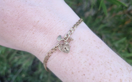 Double Curb Vintage 9ct Gold Bracelet