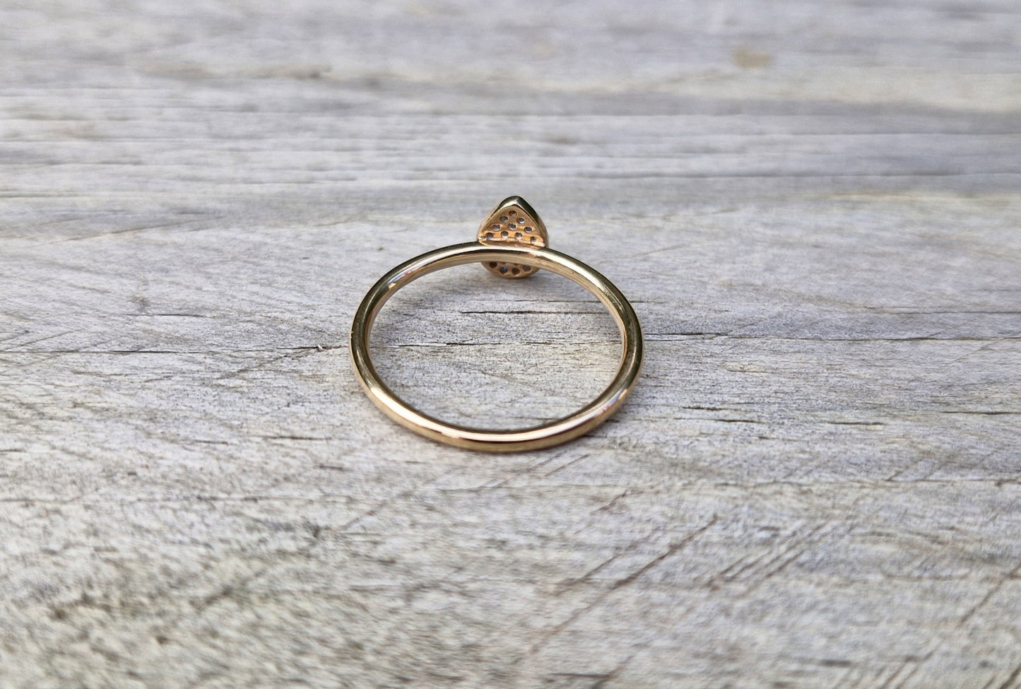 9ct Gold Diamond Ring & Earrings Gift Set, Teardrop Shape - Size N 1/2