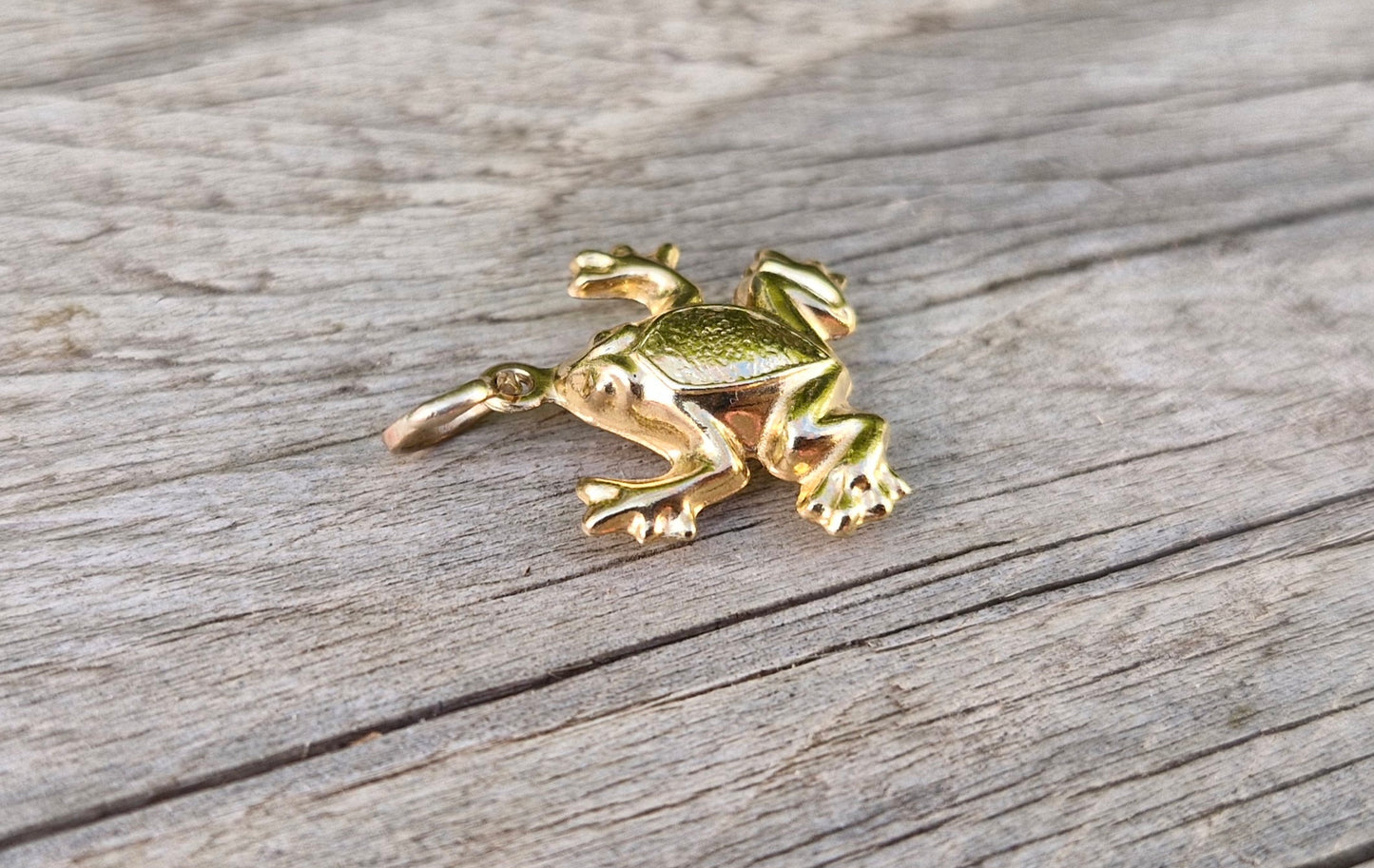 9ct Yellow Gold Frog Pendant