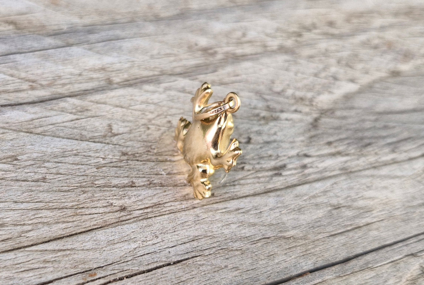 9ct Yellow Gold Frog Pendant