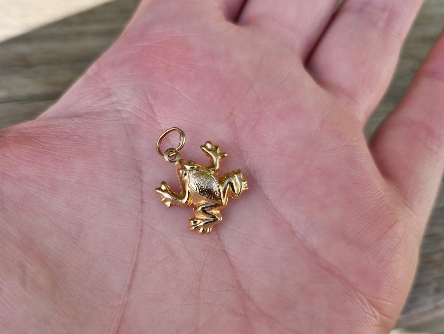 9ct Yellow Gold Frog Pendant