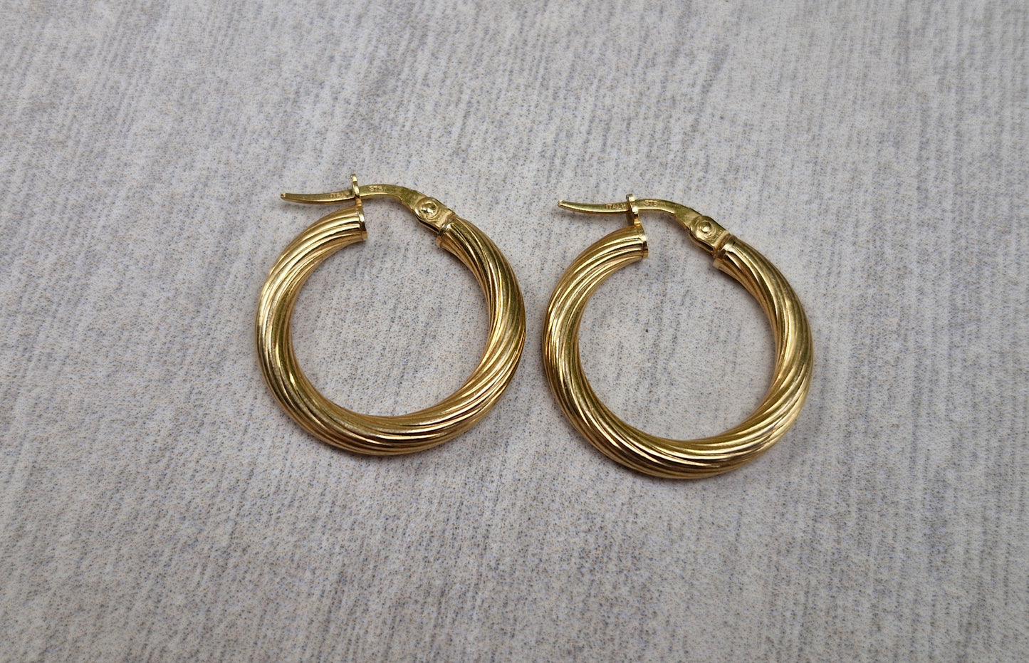9ct Yellow Gold Creole Hoop Earrings