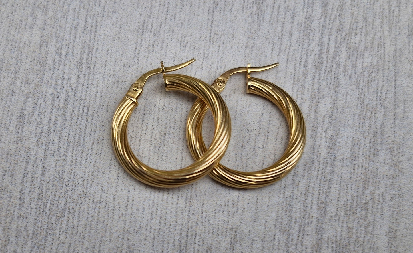 9ct Yellow Gold Creole Hoop Earrings