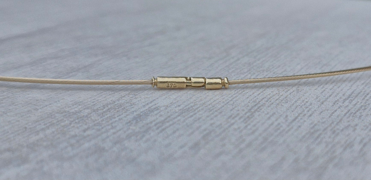 9ct Yellow Gold, Fine Cable Chain, Necklace Choker