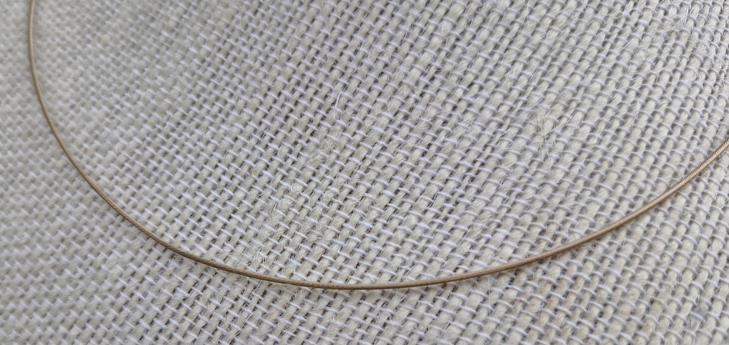 9ct Yellow Gold, Fine Cable Chain, Necklace Choker