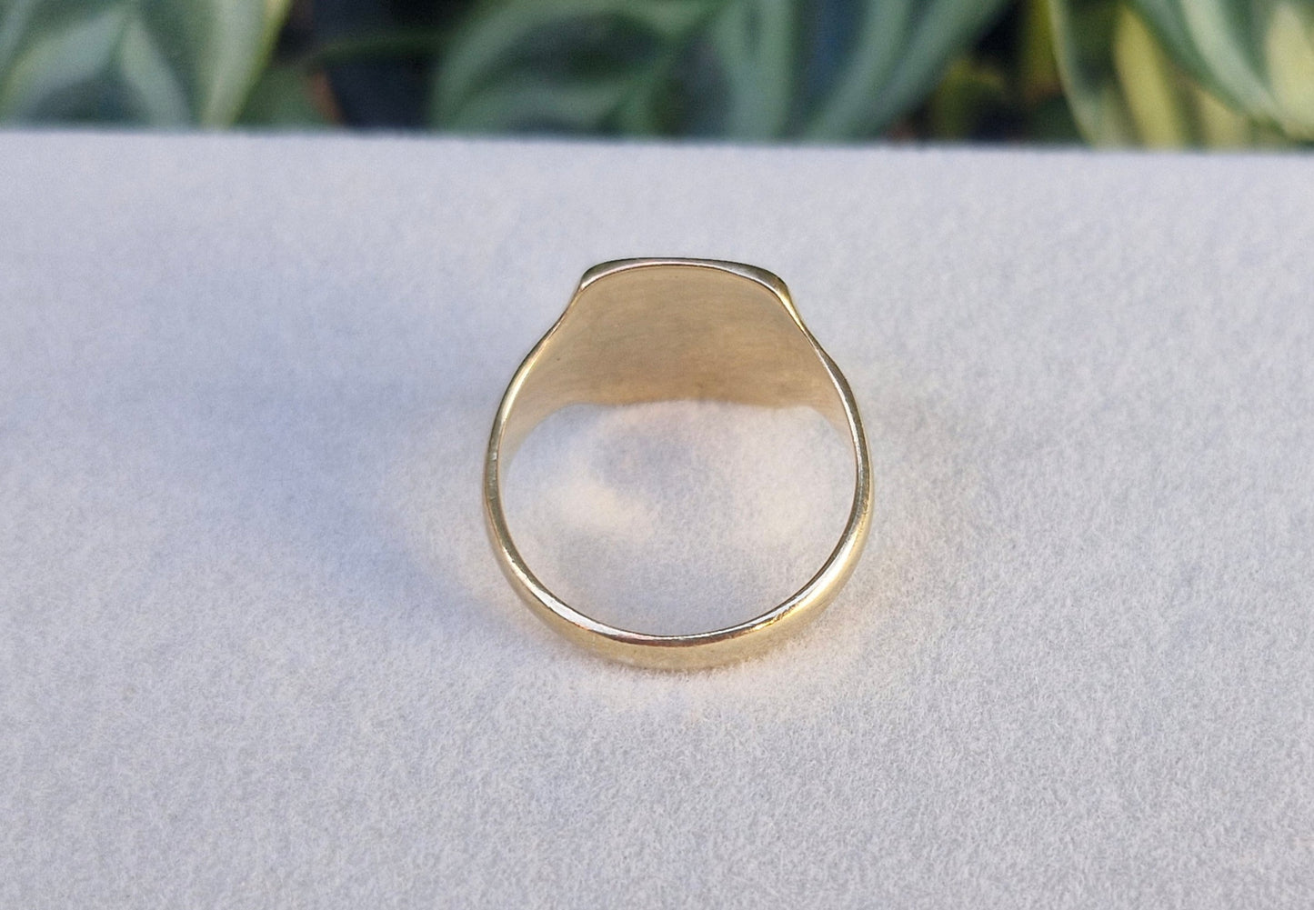 Vintage 9ct Gold Signet Monogram Ring - Size Q 1/2