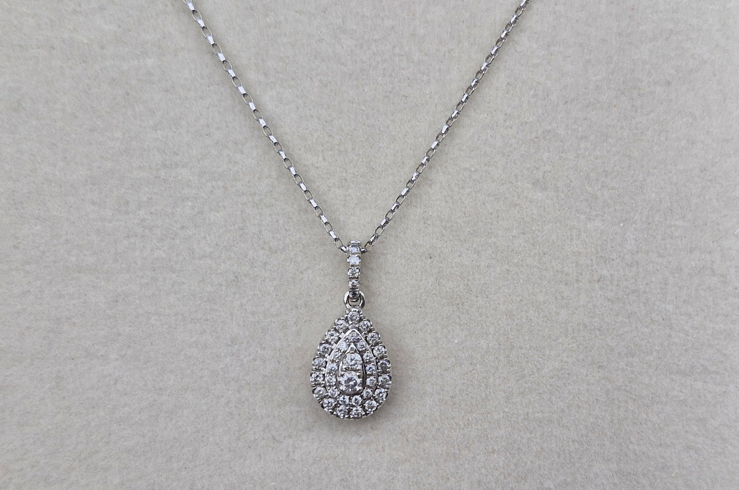 10ct White Gold Diamond Necklace - 50cms - Michael Hill Jewellers