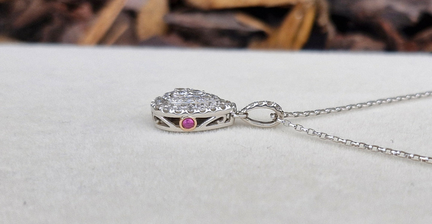 10ct White Gold Diamond Necklace - 50cms - Michael Hill Jewellers