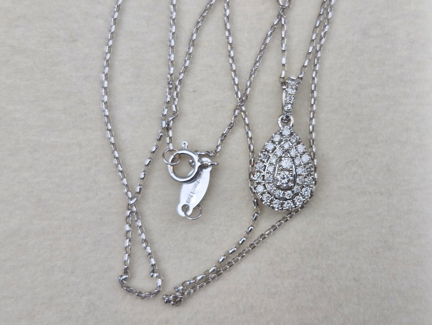 10ct White Gold Diamond Necklace - 50cms - Michael Hill Jewellers