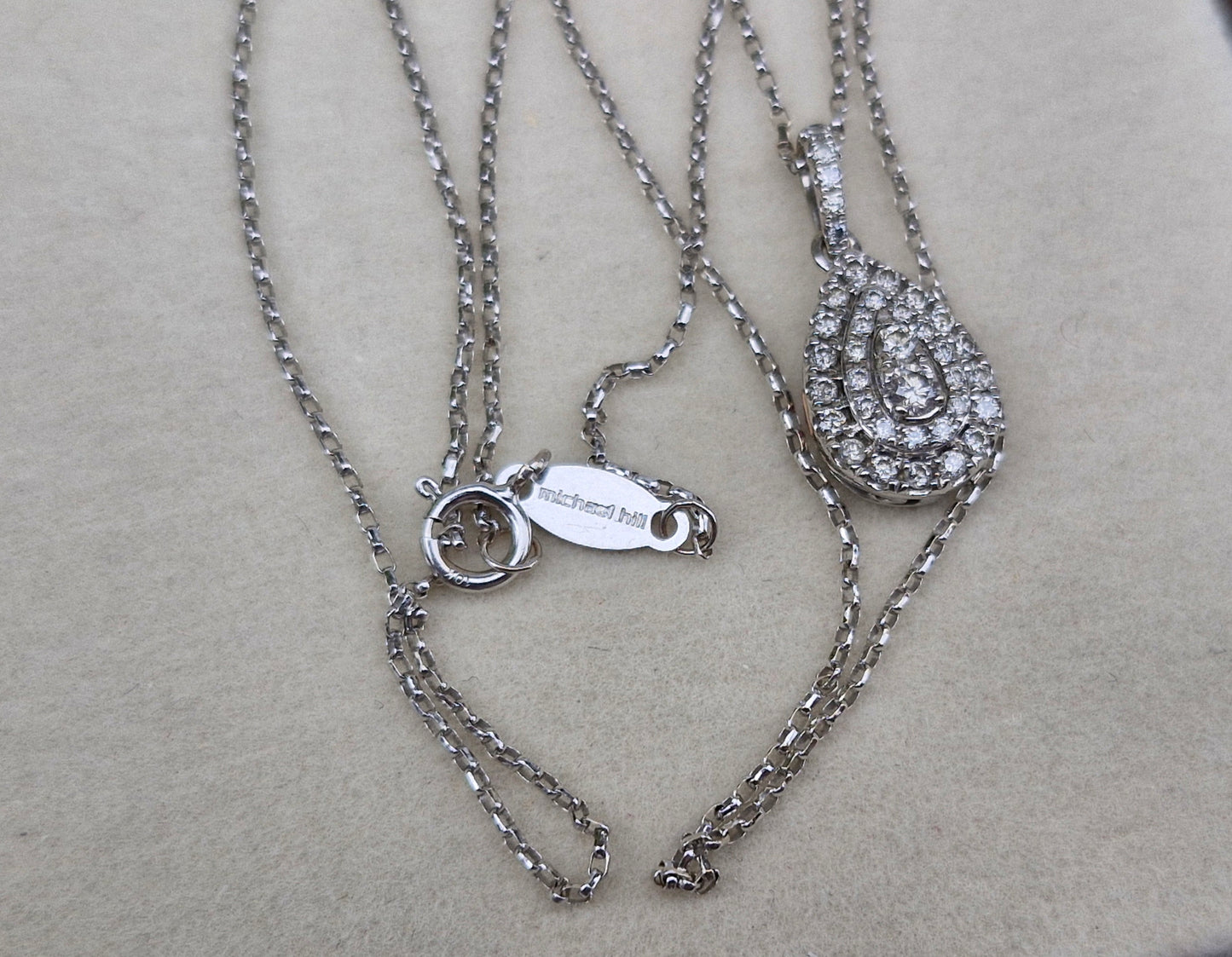 10ct White Gold Diamond Necklace - 50cms - Michael Hill Jewellers