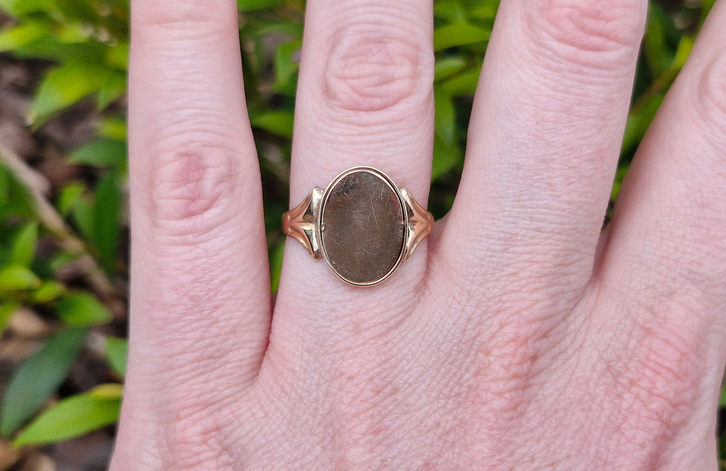 9ct Gold Rare Secret Flip Enamel Freemason Ring - Size S