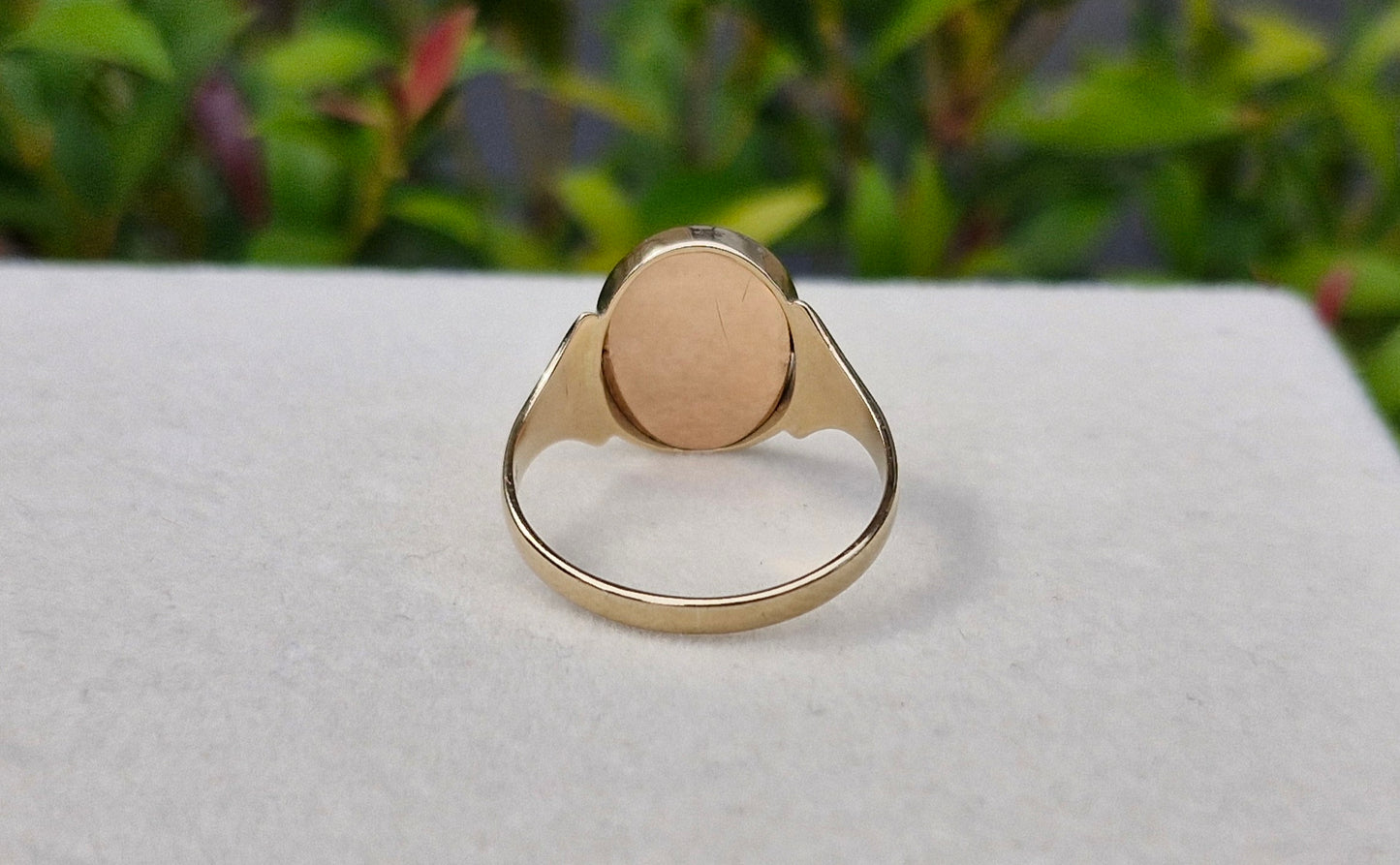 9ct Gold Rare Secret Flip Enamel Freemason Ring - Size S