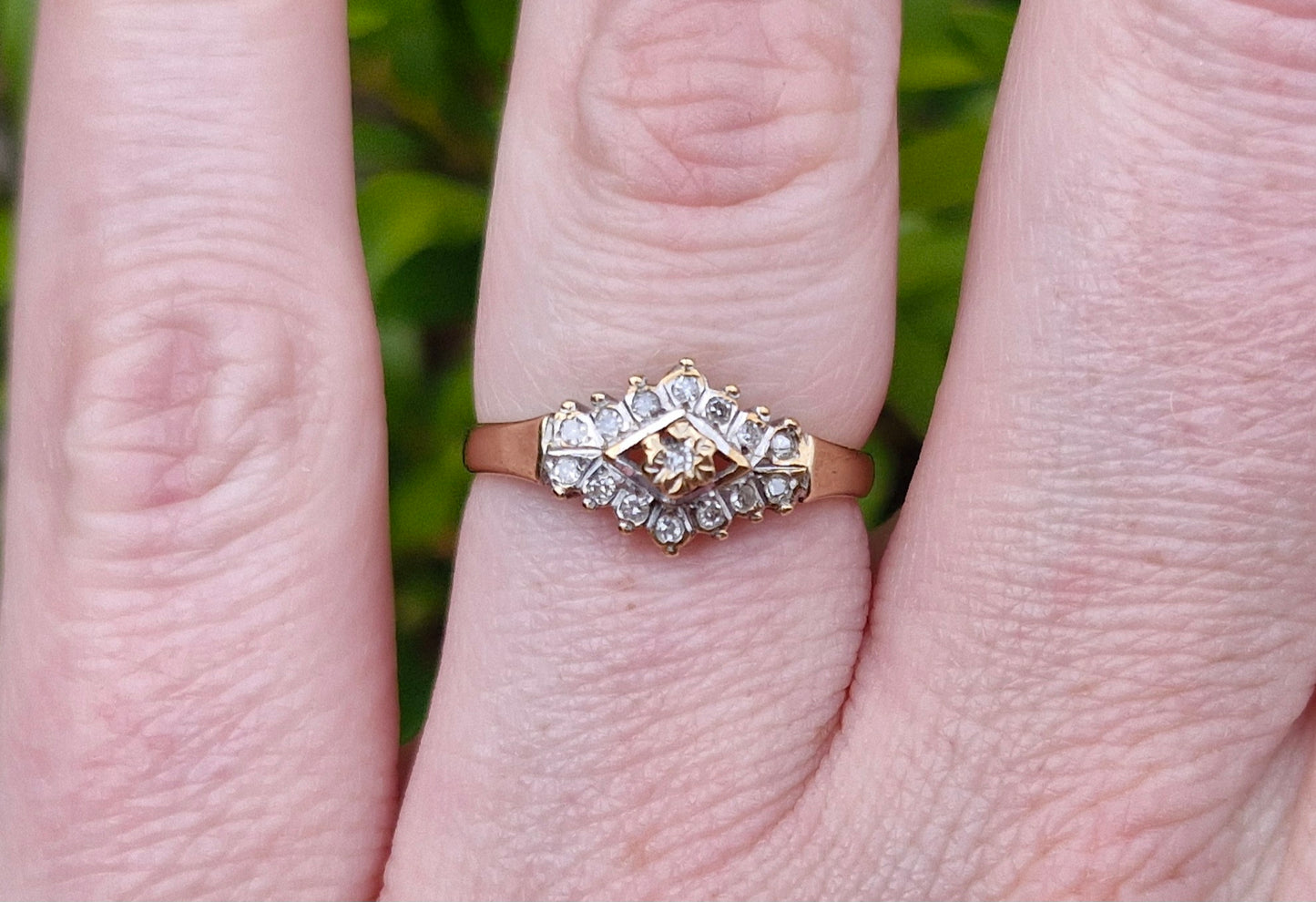 9ct Gold Diamond Ring - Size O *Scrap Price*