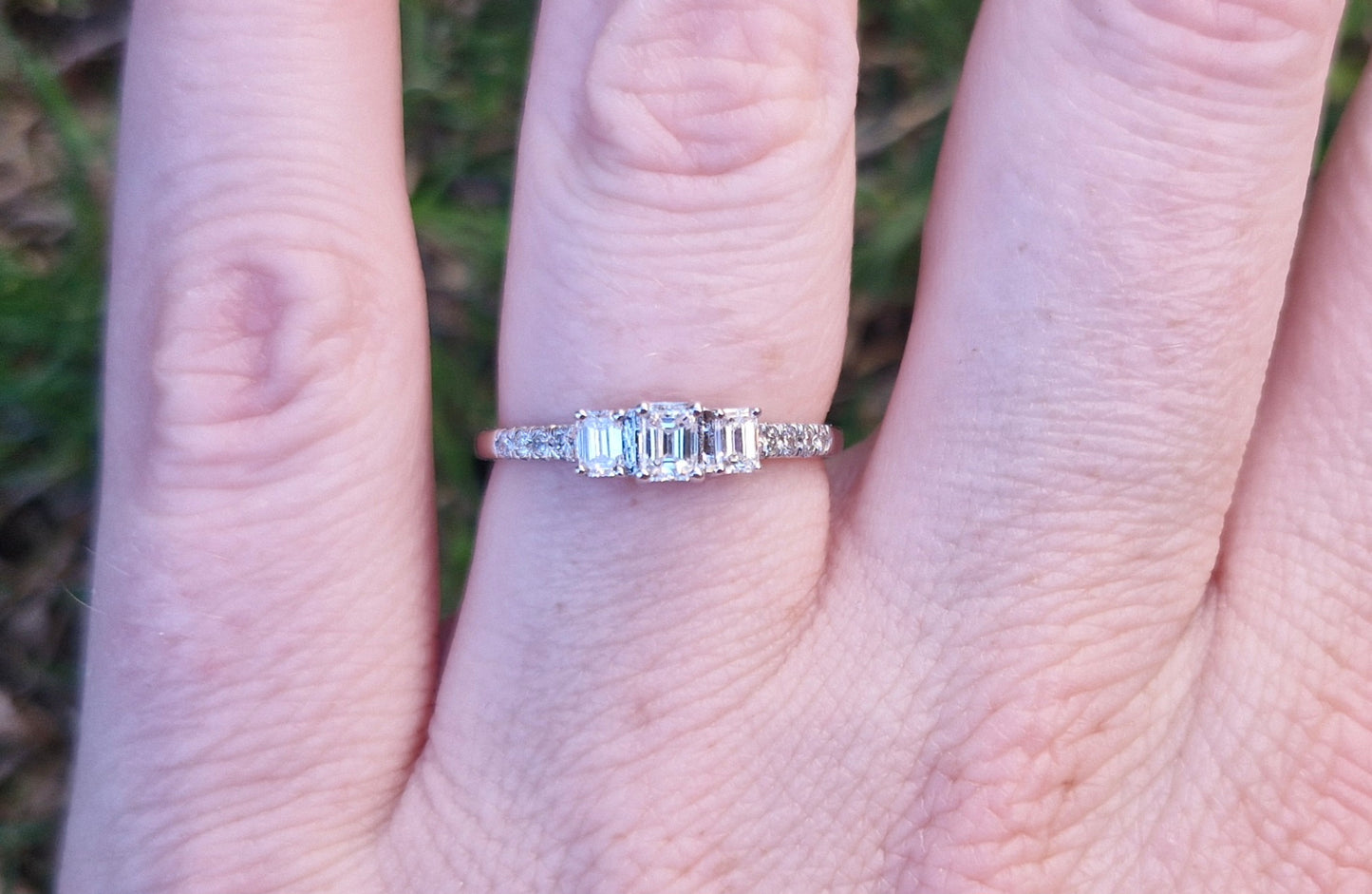 0.50ct Trilogy Diamond Ring in 10ct White Gold - Size P