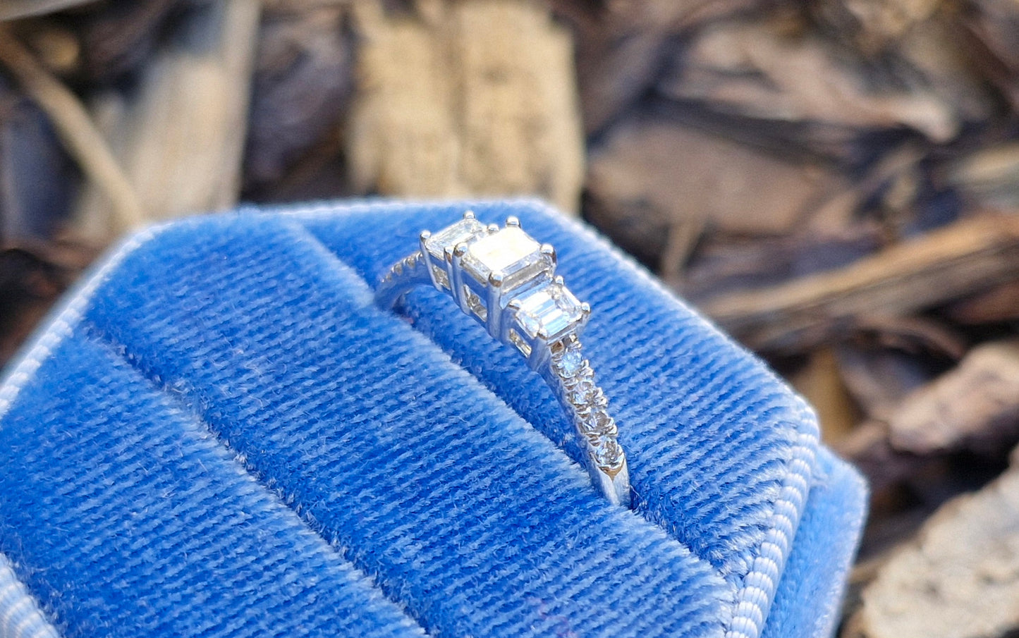 0.50ct Trilogy Diamond Ring in 10ct White Gold - Size P