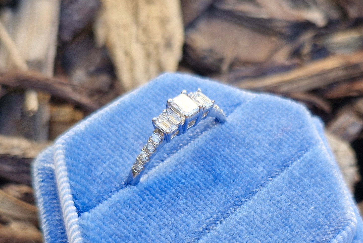 0.50ct Trilogy Diamond Ring in 10ct White Gold - Size P