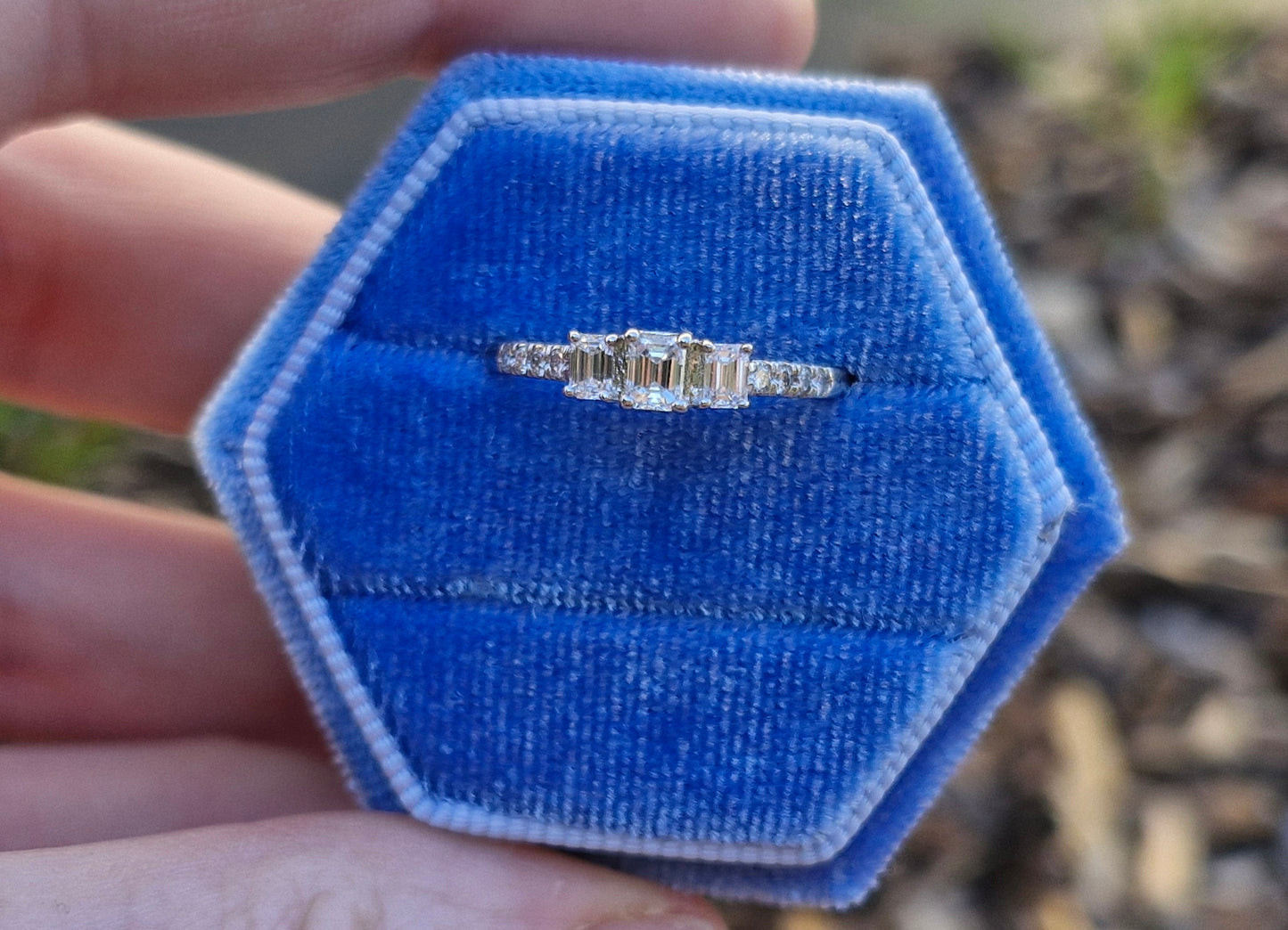 0.50ct Trilogy Diamond Ring in 10ct White Gold - Size P